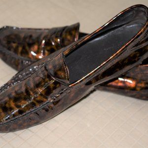 Cole Haan Brown Patent Leather Driving Loafers Size 10.5 B
